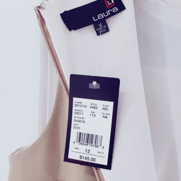 NWT Laura Color Block Sheath Midi Dress- Size 12 - Picture 7 of 10